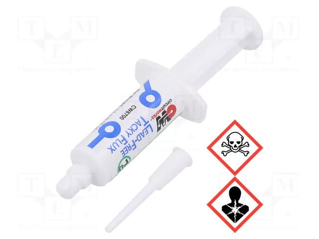 Flux: rosin based; halide-free,No Clean,ROL0; gel; syringe; 3.5ml CHEMTRONICS CH-CW8700