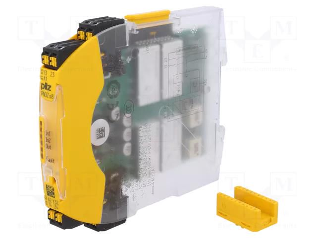 Module: extension; Usup: 24VDC; IN: 1; OUT: 3; for DIN rail mounting PILZ PZ-751108