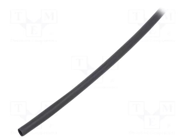 Heat shrink sleeve; glueless,flexible; 2: 1; 2.4mm; black; RNF-100 TE Connectivity RNF-100-3/32-0-SP
