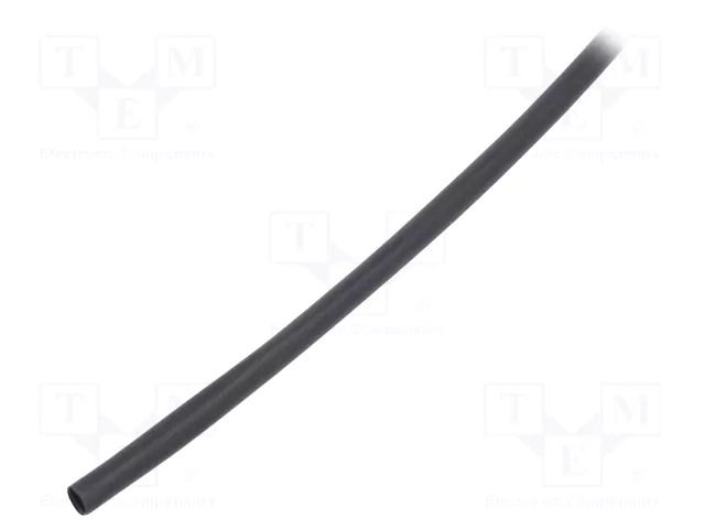 Heat shrink sleeve; glueless,flexible; 2: 1; 2.4mm; black; RNF-100 TE Connectivity RNF-100-3/32-0-SP