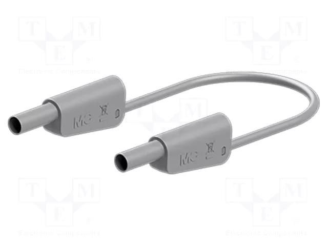 Test lead; 32A; banana plug 4mm,both sides; Urated: 1kV; grey STÄUBLI SLK-4N-F25-02528