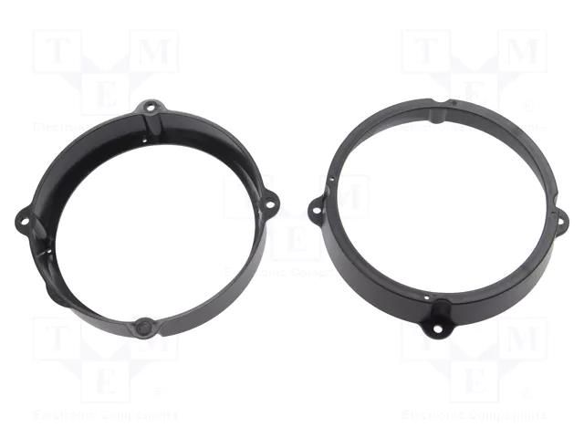 Speaker frame; 165mm; Alfa Romeo,Fiat,Hyundai,Lancia; 2pcs. 4CARMEDIA RAM-20.474.2/K
