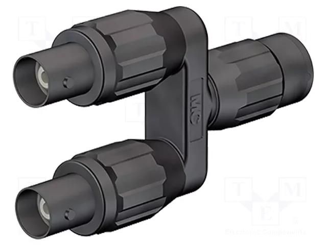 Adapter BNC; black; push-in; Type: insulated STÄUBLI XM-FF-21