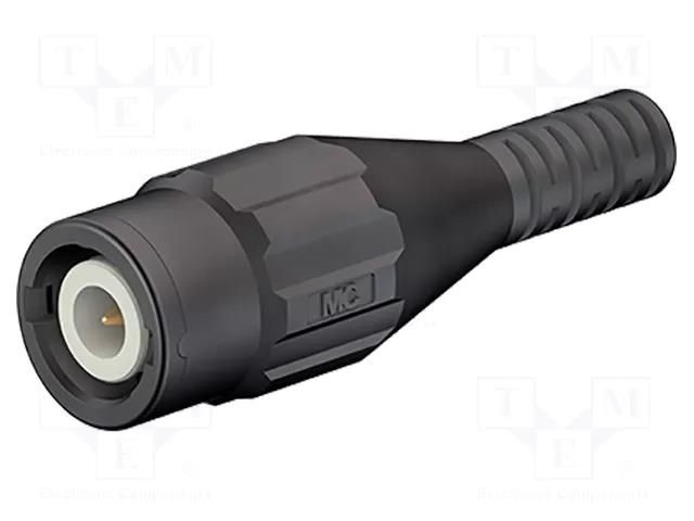 Connector: BNC; socket; black; crimped; Type: insulated; female STÄUBLI XBS-58-21