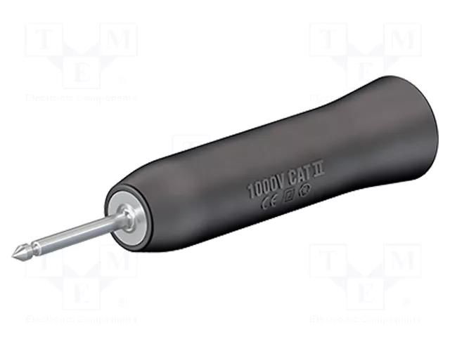 Probe: for oscilloscope; black; push-in STÄUBLI PT200-21