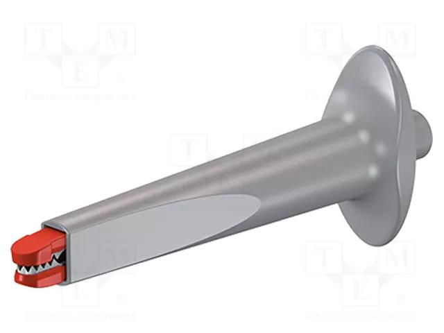 Clip-on probe; crocodile; grey; 9.2mm; L: 90.2mm STÄUBLI AC200-28