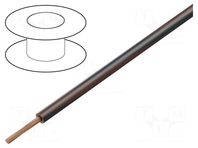 Wire; H05V-K,LgY; stranded; Cu; 0.75mm2; PVC; brown-black; 100m BQ CABLE LGY0.75-BR/BK