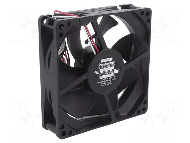 Fan: DC; axial; 24VDC; 92x92x25mm; 67.8m3/h; 25dBA; ball; 2400rpm PANASONIC ASFP92392