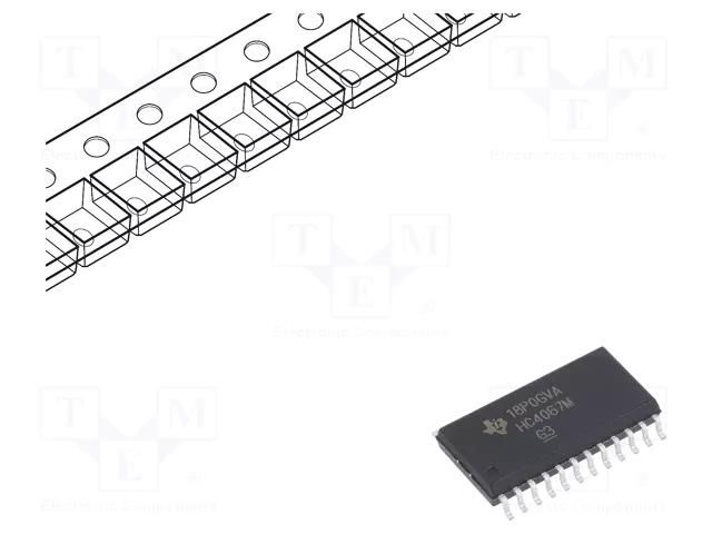 IC: analog switch; demultiplexer,multiplexer; Ch: 16; CMOS; SMD TEXAS INSTRUMENTS CD74HC4067M96