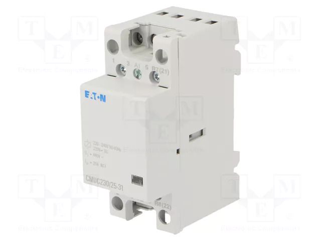 Contactor: 4-pole installation; 25A; 230VAC,230VDC; NC + NO x3 EATON ELECTRIC CMUC230/25-31
