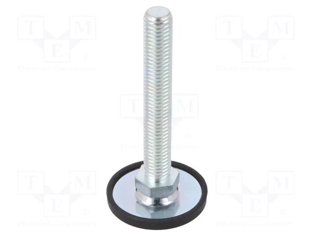 Foot; without locknut,adjustable,with no-slip disk,with lever ELESA+GANTER GN40-60-M12-60A1S