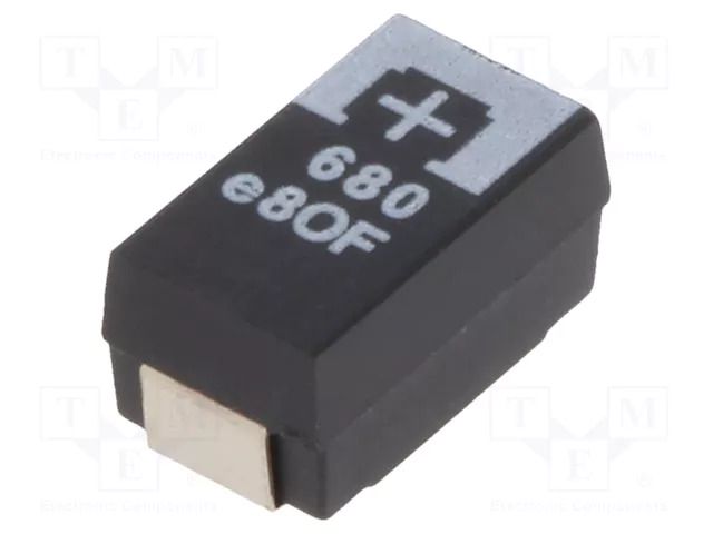 Capacitor: tantalum-polymer; 680uF; 2.5VDC; 2700mA; SMD; ±20%; 25mΩ PANASONIC ETPF680MPH-BULK