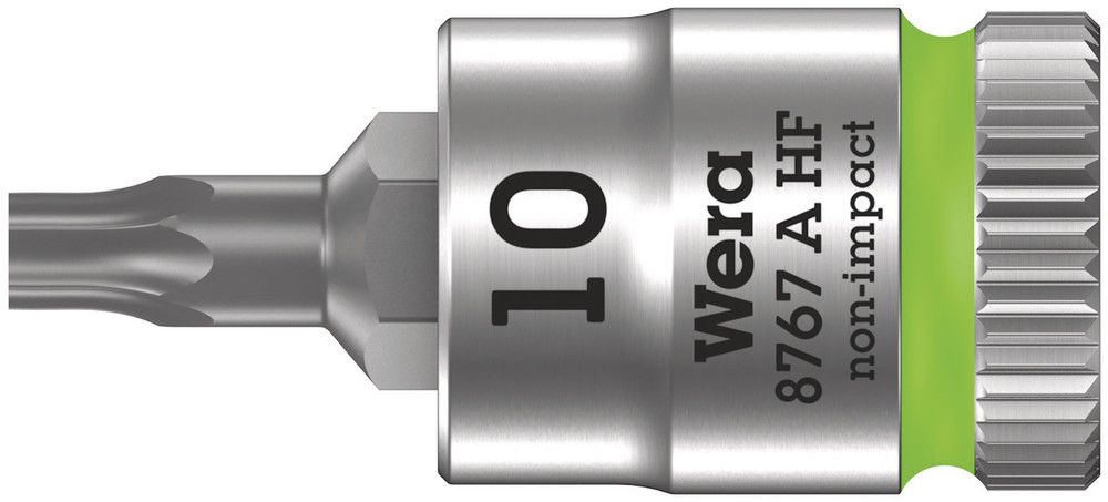 8767 A HF TORX® Zyklop bit socket with holding function, 1/4" drive, TX 10x28.0, Wera 05003362001