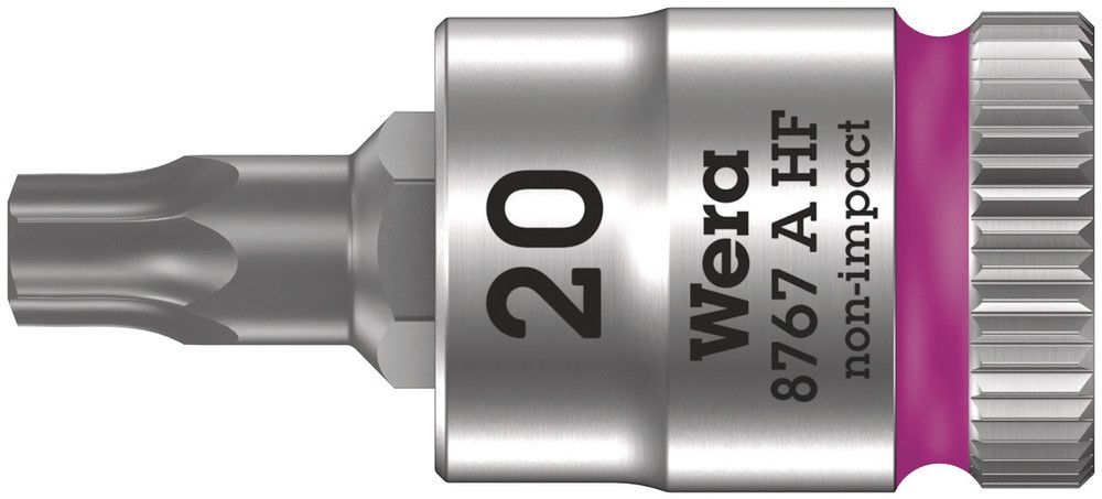 8767 A HF TORX® Zyklop bit socket with holding function, 1/4" drive, TX 20x28.0, Wera 05003364001