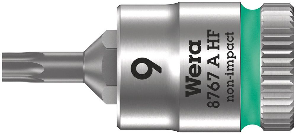 8767 A HF TORX® Zyklop bit socket with holding function, 1/4" drive, TX 9x28.0, Wera 05003361001