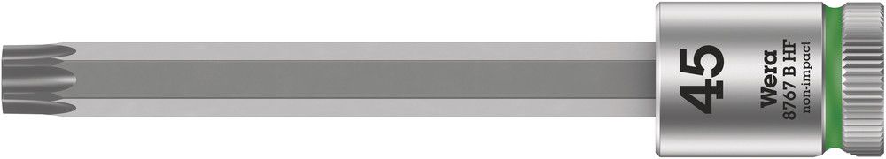 8767 B HF TORX® Zyklop bit socket with holding function, 3/8" drive, TX 45x100.0, Wera 05003071001