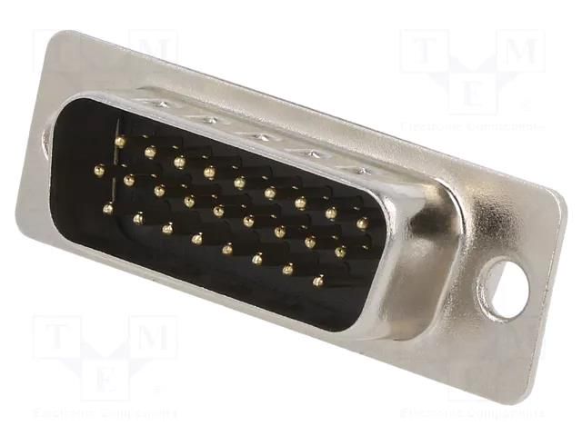 D-Sub HD; PIN: 26; plug; male; for panel mounting; straight; 5A AMPHENOL COMMUNICATIONS SOLUTIONS 10090769-P264ALF