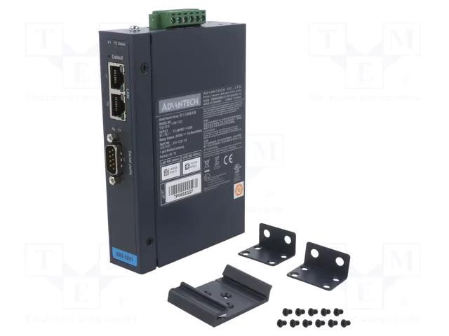 Serial device server; Number of ports: 3; 12÷48VDC; RJ45 x2; EKI ADVANTECH EKI-1221-CE