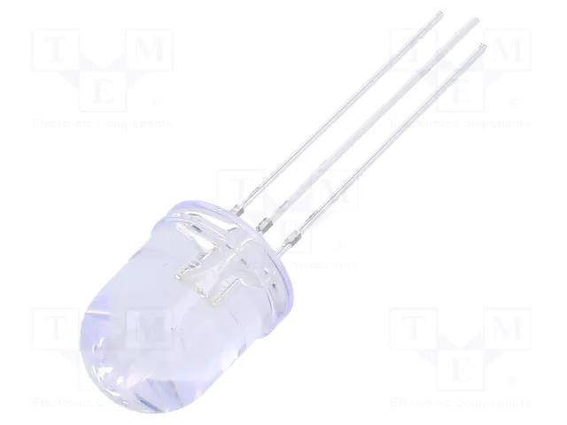 LED; red/blue; 10mm; 30°; Front: convex; 2.1÷2.6/3.1÷3.6VDC; round OPTOSUPPLY OSRBMCA131A