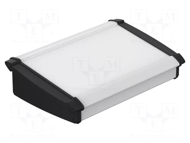 Enclosure: desktop; Alu-Topline; X: 250mm; Y: 181mm; Z: 68mm; natural BOPLA ATPH1865-0250-SET