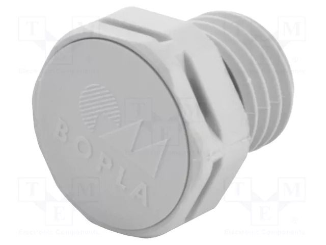 Pressure compensation device; IP69; light grey; Thread: M12 BOPLA DAE-M12