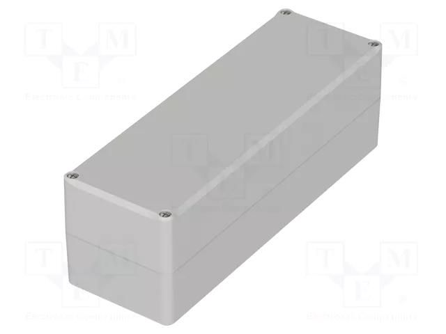 Enclosure: multipurpose; X: 80mm; Y: 240mm; Z: 80mm; EUROMAS II; grey BOPLA EM236LP