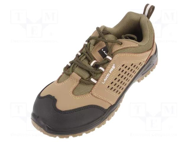 Shoes; Size: 43; beige-black; leather; with metal toecap LAHTI PRO LAHTI-L3042043
