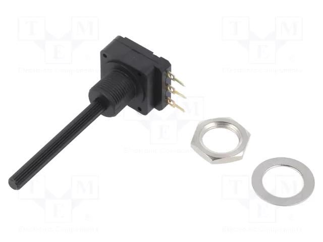 Potentiometer: shaft; 1kΩ; 200mW; THT; 4mm; plastic; mono; carbon PIHER PC16SH-1K-P04