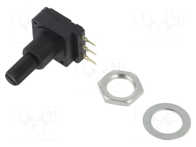 Potentiometer: shaft; 1kΩ; 200mW; THT; 6.25mm; plastic; mono; carbon PIHER PC16SH-1K-P11