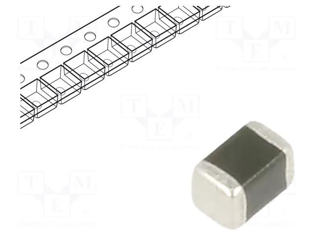 Varistor: multilayer; SMD; 0805; 25VAC; 31VDC; 0.3J; 80A; 67V; 5mW EPCOS B72510E0250K062