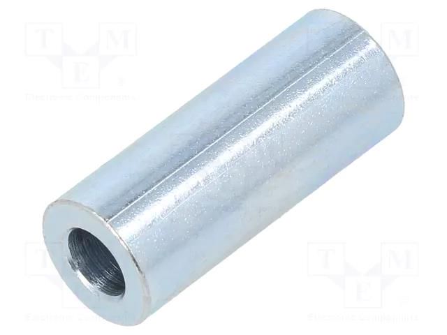 Spacer sleeve; 25mm; cylindrical; steel; zinc; Out.diam: 10mm DREMEC DR3210/5.3X25