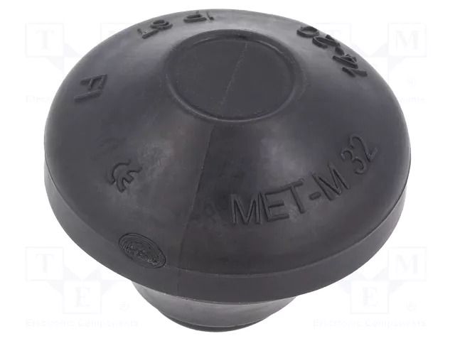 Grommet; elastomer thermoplastic TPE; black; 14÷20mm; IP67; MET-M HT HI TECH POLYMERS MET-M32-BK