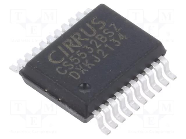 IC: A/D converter; Ch: 2; 24bit; 3.84ksps; 2.5÷5V; SSOP20 CIRRUS LOGIC CS5532-BSZ