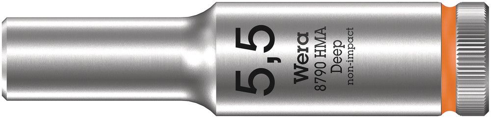 8790 HMA Deep 1/4" socket, 5.5x50.0, Wera 05004502001