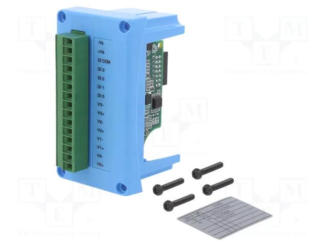 Industrial module: analog/digital I/O; -25÷70°C; IN: 4; OUT: 4 ADVANTECH WISE-S214-A