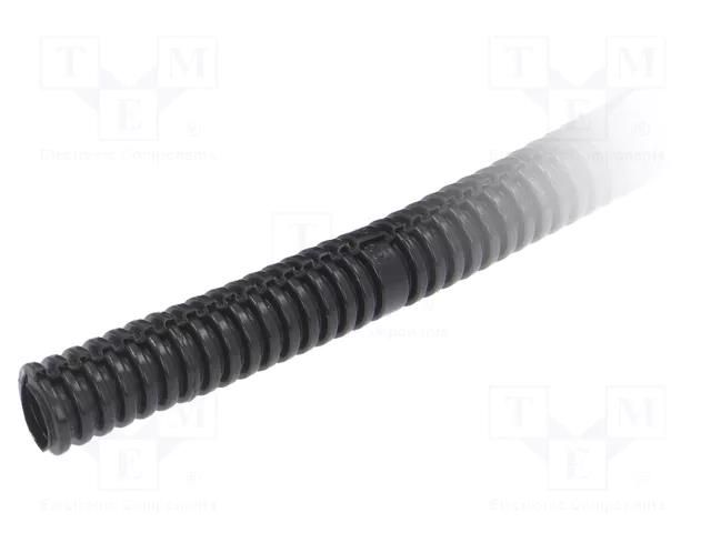 Protective tube; Size: 20; polyetylene LD; black; L: 100m; incised PAWBOL PW-G.6152RP