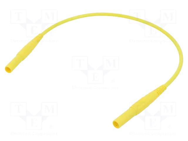Test lead; 19A; banana plug 4mm,both sides; insulated; Len: 0.25m STÄUBLI XMF-414-02524