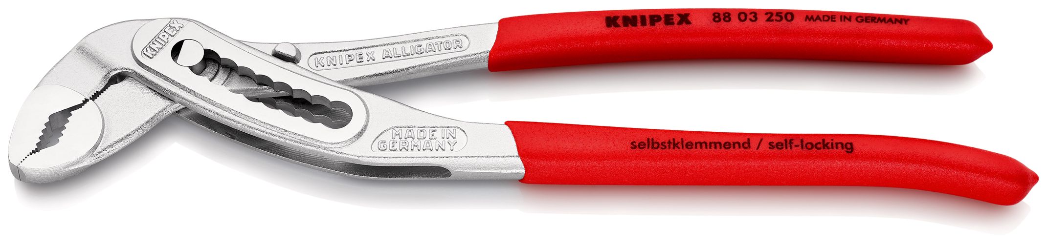 KNIPEX 88 03 250 Alligator® Water Pump Pliers with non-slip plastic coating chrome-plated 250 mm 88 03 250