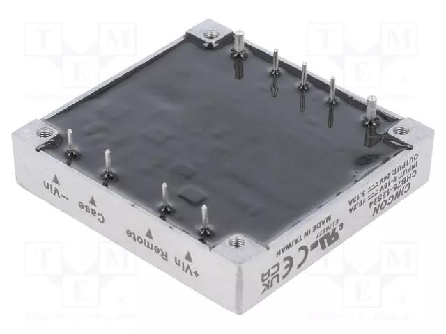 Converter: DC/DC; 75W; Uin: 9÷18VDC; Uout: 24VDC; Iout: 3.13A; CHB75 CINCON CHB75-12S24