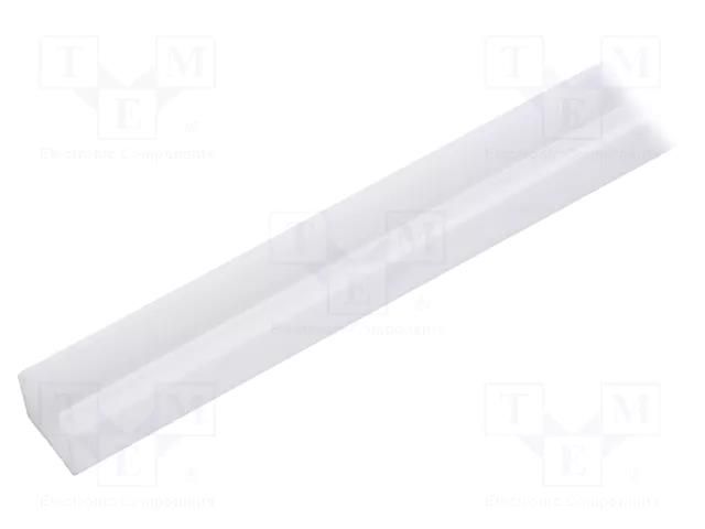 Cover for LED profiles; white; 2m; Kind of shutter: E7; push-in TOPMET TOP-C1080038