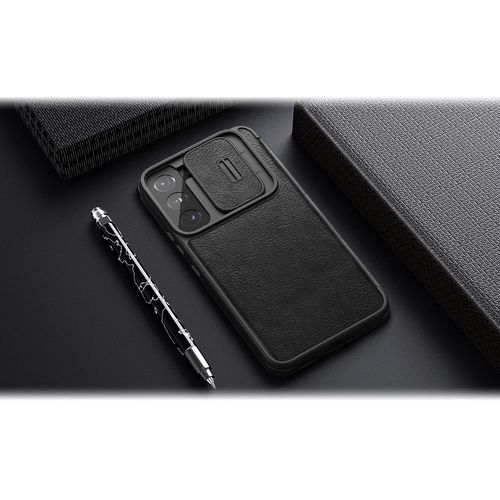 Nillkin Qin Leather Pro Case Case for Samsung Galaxy S22+ (S22 Plus) Camera Protector Holster Cover Flip Case Black, Nillkin 6902048235533 6902048235533