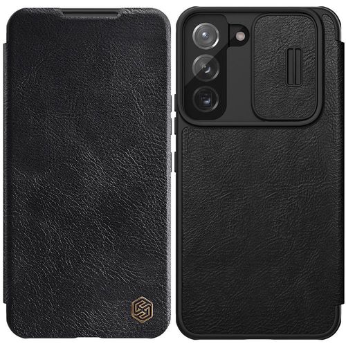 Nillkin Qin Leather Pro Case Case for Samsung Galaxy S22+ (S22 Plus) Camera Protector Holster Cover Flip Case Black, Nillkin 6902048235533 6902048235533