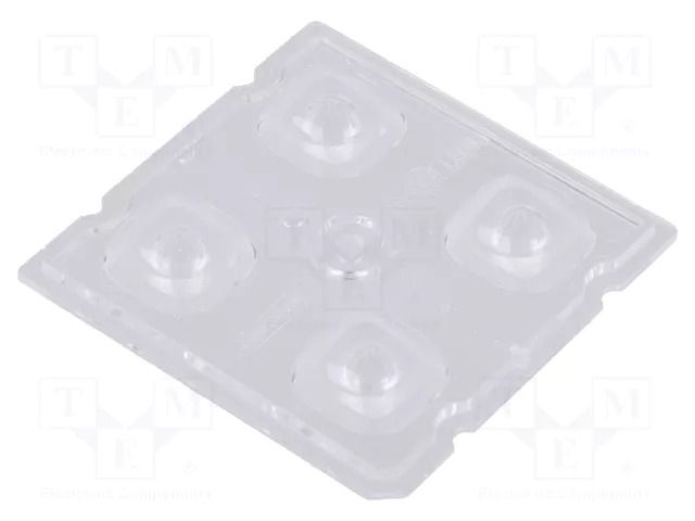 LED lens; square; transparent; H: 6.1mm; Body dim: 50x50mm LEDIL C14680