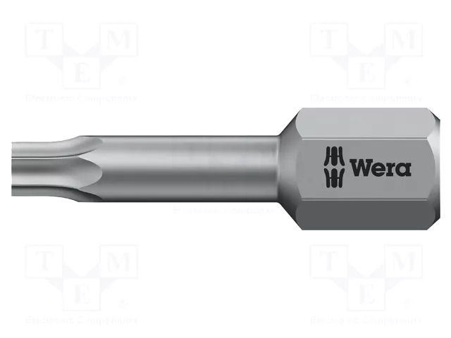 Screwdriver bit; Torx®; TX15; 1/4"; Overall len: 25mm; TORSION WERA WERA.05066308001