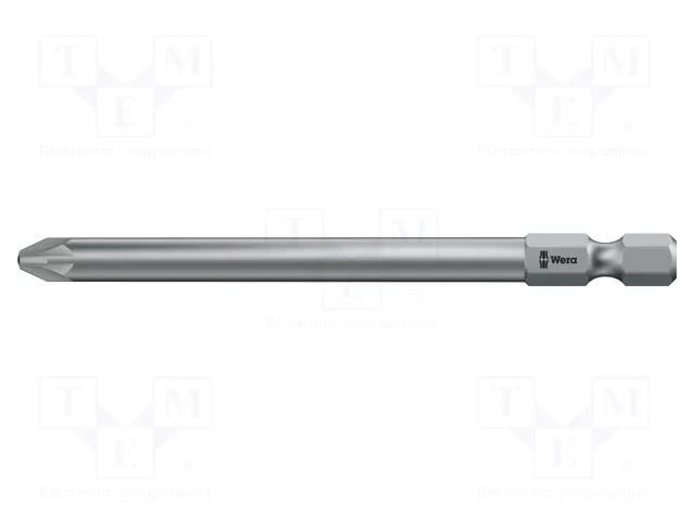 Screwdriver bit; Pozidriv®; PZ2; Overall len: 89mm WERA WERA.05060035001