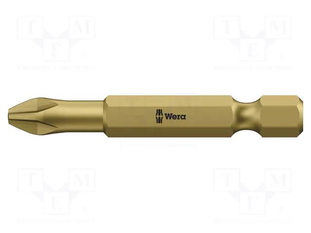 Screwdriver bit; Phillips; PH2; Overall len: 50mm; TORSION WERA WERA.05059860001