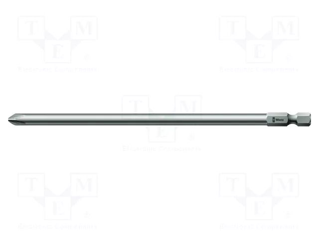 Screwdriver bit; Phillips; PH3; 1/4"; Overall len: 152mm WERA WERA.05059802001