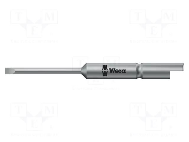 Screwdriver bit; slot; 2.5x0.35mm; Overall len: 44mm; Ø: 2.5mm WERA WERA.05135264001