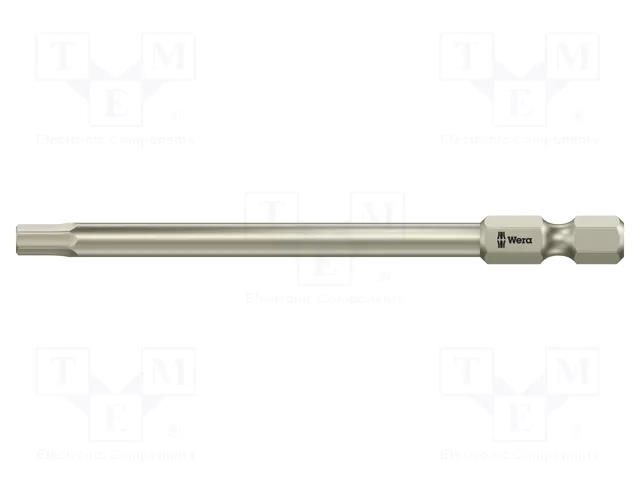 Screwdriver bit; Hex Plus key; HEX 1/8"; Overall len: 89mm WERA WERA.05071106001