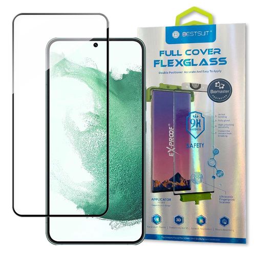 Bestsuit 3D Edge Nano Flexi Glass Glass Film Full Screen Tempered Glass With Frame For Samsung Galaxy S22 + (S22 Plus) Transparent, Bestsuit 9145576239667 9145576239667